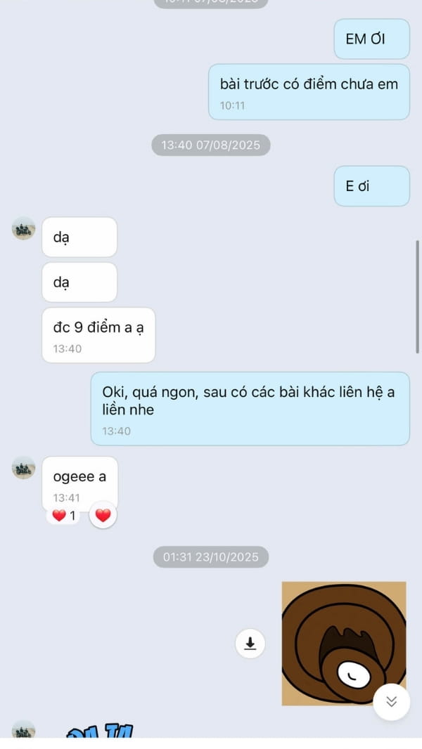 Feedback thực tế của sinh viên 5