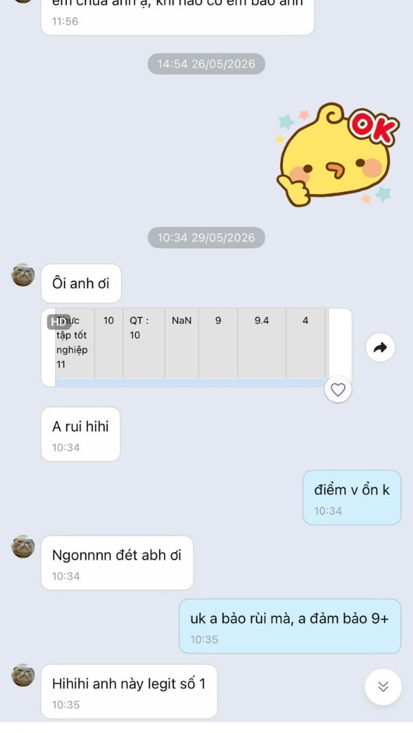 Feedback thực tế của sinh viên 3